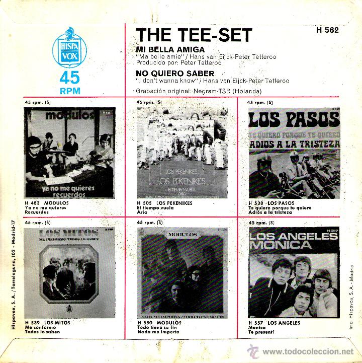 Discos de vinilo: the tee-set - mi bella amiga - Foto 2