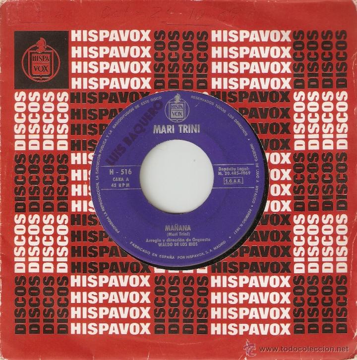 Discos de vinilo: Vendo Single de Mari Trini, (M&aacute;s informaci&oacute;n en el interior). - Foto 1