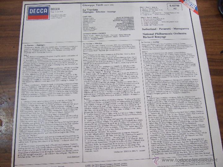 Discos de vinilo: VERDI LA TRAVIATA - Foto 2