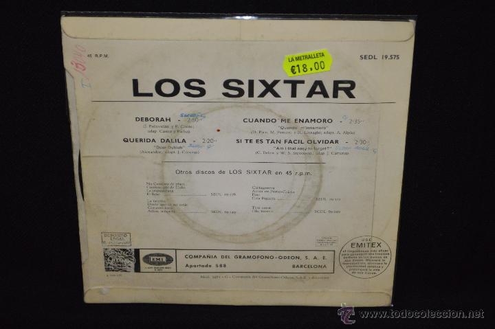 Discos de vinilo: LOS SIXTAR - DEBORAH + 3 - EP - Foto 2