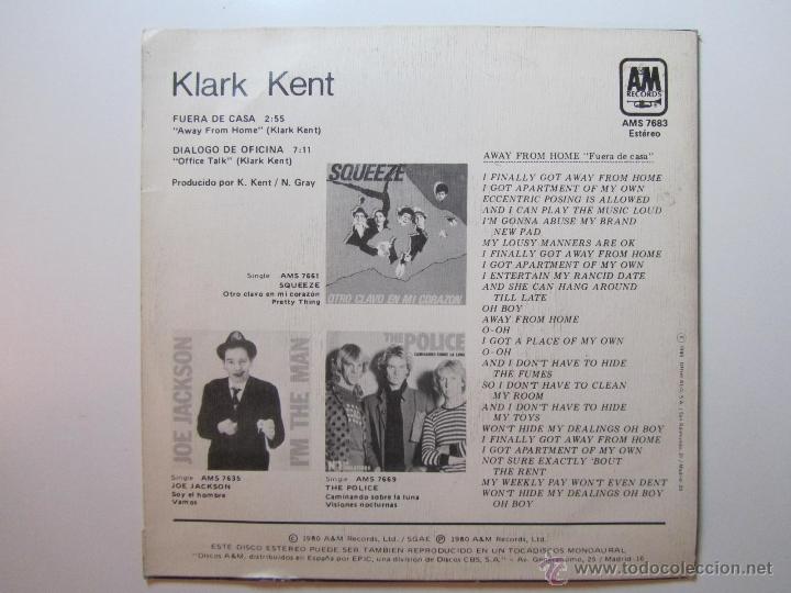 Discos de vinilo: Single vinilo Klark Kent Fuera de casa - Foto 2