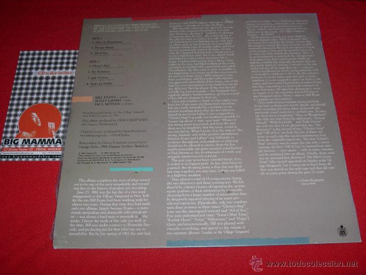 Discos de vinilo: BILL EVANS  MORE FROM VANGUARD  1984  LP - Foto 2