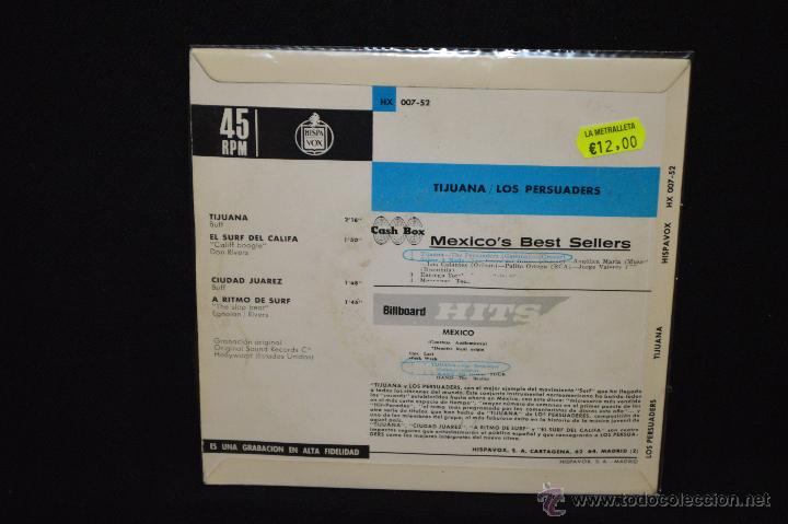 Discos de vinilo: LOS PERSUADERS - TIJUANA + 3 -E P - Foto 2