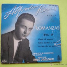 Discos de vinilo: ALFREDO KRAUS - ROMANZAS - VOL. 2 ( BLACK EL PAYASO, ENTRE SEVILLA Y TRIANA, LA ISLA DE LAS PERLAS). Lote 46411818