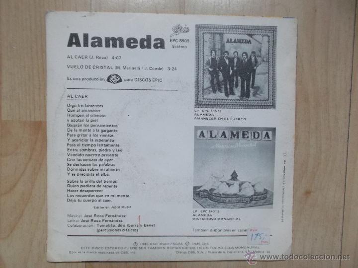 Discos de vinilo: ALAMEDA AL CAER 1979 - Foto 2