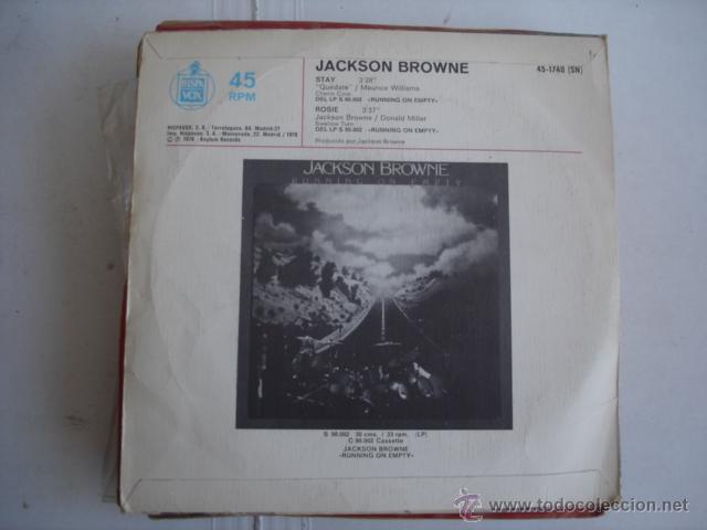 Discos de vinilo: Jackson Browne    Stay B/w Rosie - Foto 2