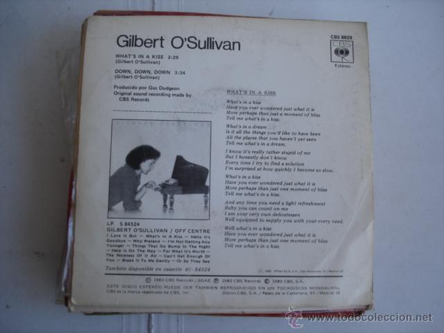 Discos de vinilo: Gilbert OSullivan    Whats In A Kiss - Foto 2