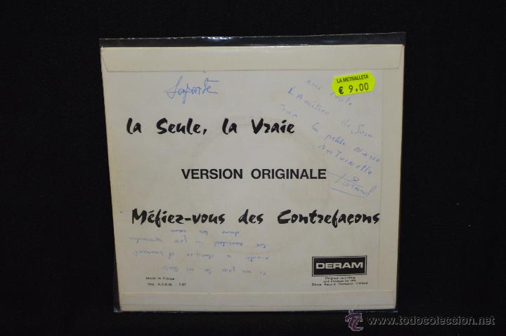 Discos de vinilo: PROCOL HARUM - LA SEULE + 1 - SINGLE - Foto 2