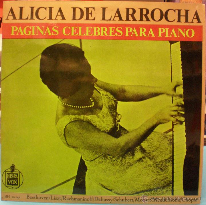 Discos de vinilo: Aliciade Larrocha - P&aacute;ginas C&eacute;lebres Para Piano