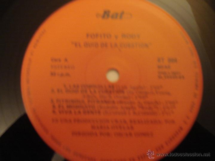 Discos de vinilo: FOFITO Y RODY - EL QUID DE LA CUESTION - Foto 3