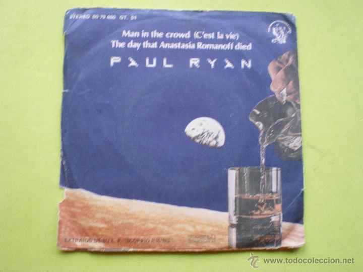 Discos de vinilo: PAUL RYAN ( MAN IN THE CROWD) SINGLE ESPA&Ntilde;A 1977 - Foto 1