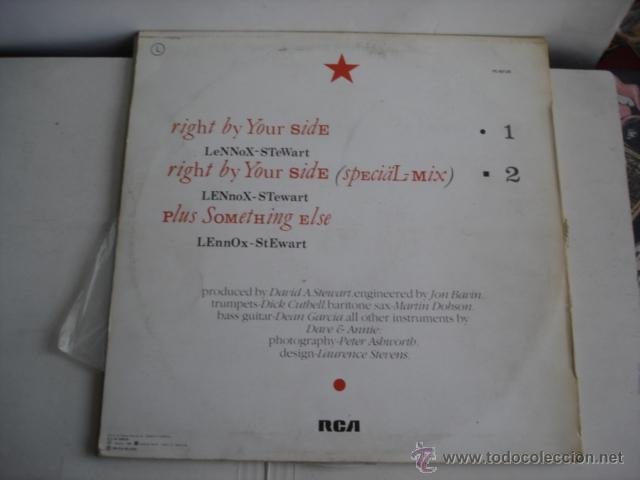 Discos de vinilo: EURYTHMICS RIGHT BY YOUR SIDE - Foto 2
