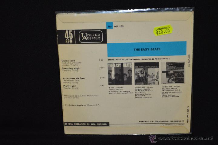 Discos de vinilo: THE EASY BEATS - QUIEN SERA + 3 - EP - Foto 2