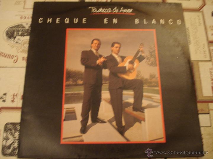 Discos de vinilo: cheque en blanco - tristeza de amor - Foto 1