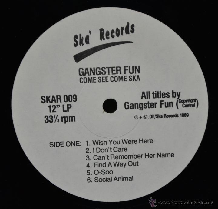 Discos de vinilo: SKA RECORDS PRESENTS - GANGSTER - Foto 3