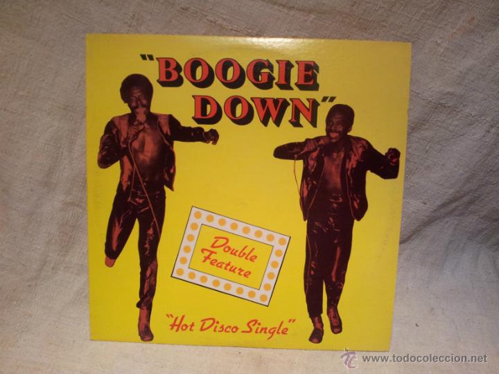 Discos de vinilo: boogie down..double feature..hot disco single - Foto 2