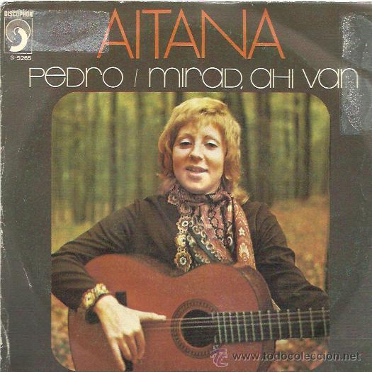 Vinyl records: AITANA Sg DISCOPHON 1974 pedro/ mirad ahi van LAUREN POSTIGO