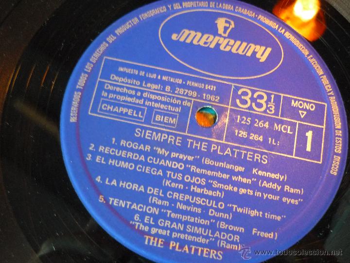 Discos de vinilo: The platters Siempre The Platters LP original - Foto 2