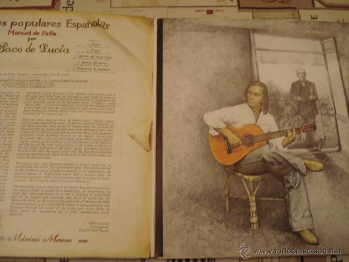 Discos de vinilo: PACO DE LUCIA - PLAYS MANUEL DE FALLA 1978 - HOLANDA - Foto 2