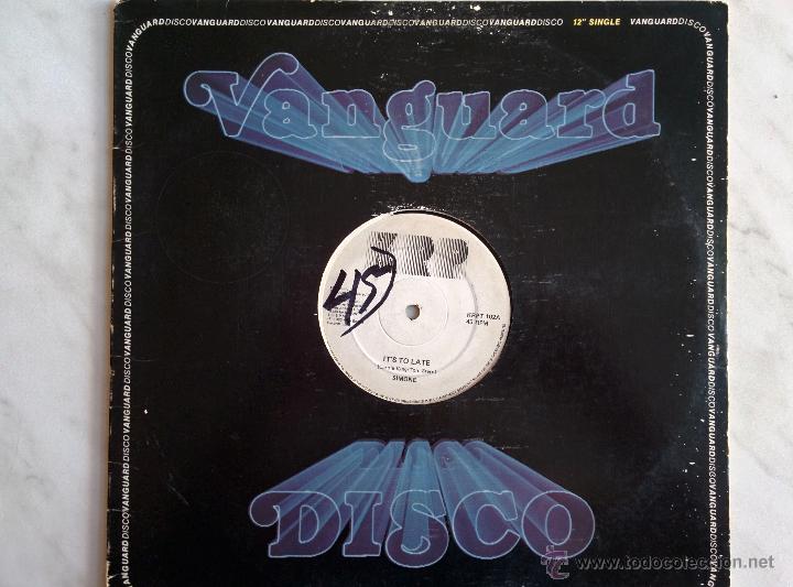 Discos de vinilo: SIMONE. ITS TO LATE. MAXI. 1983. - Foto 1