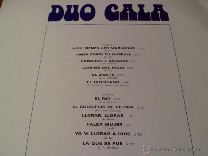 Discos de vinilo: LP - DUO GALA - EL REY - 1975 - Sin uso. - Foto 2