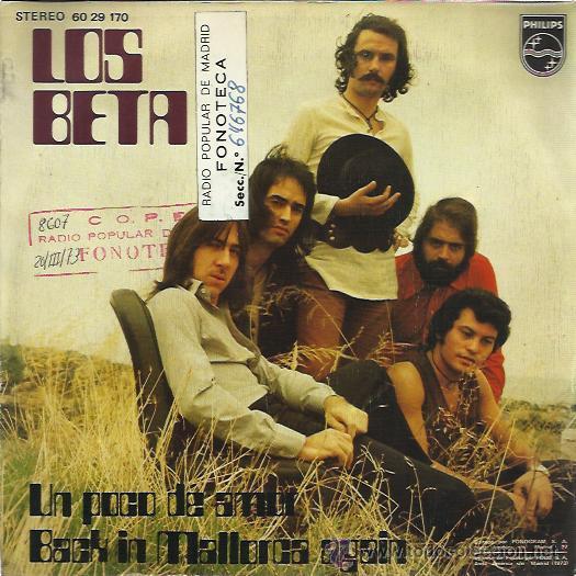 Discos de vinilo: LOS BETA Sg PHILIPS 1973 un poco de amor / back in mallorca again - Foto 2