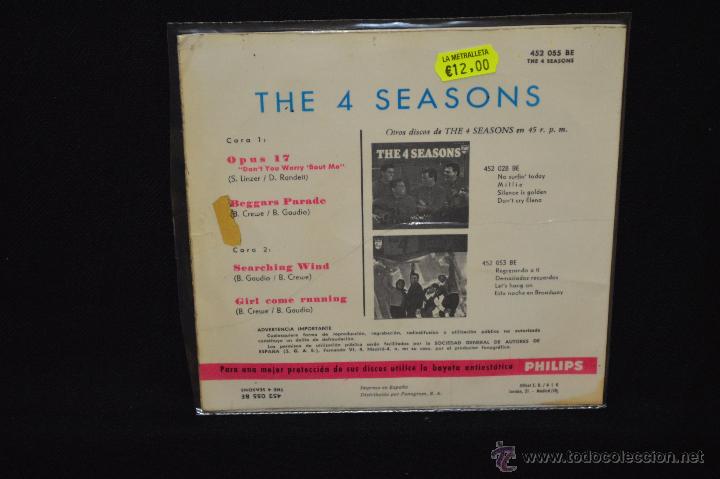 Discos de vinilo: THE 4 SEASONS - OPUS-17 +3  - EP - Foto 2