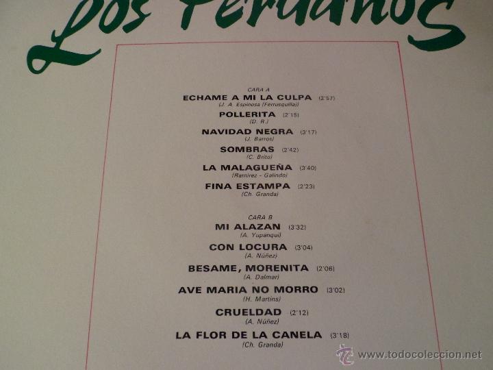 Discos de vinilo: LP - LOS PERUANOS - &Eacute;CHAME A M&Iacute; LA CULPA - 1976 - Foto 2