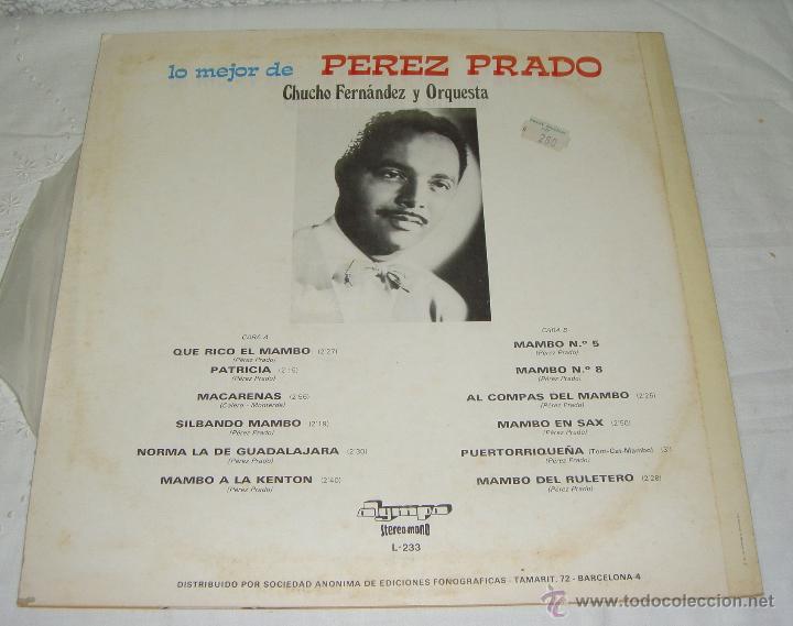 Discos de vinilo: LP. Lo mejor de Perez Prado. - Foto 2