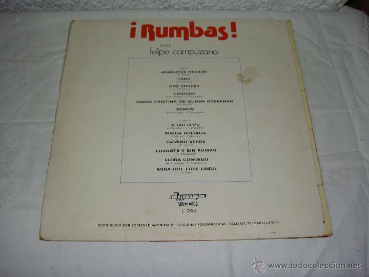 Discos de vinilo: LP. Rumbas con Felipe Campuzano. - Foto 2