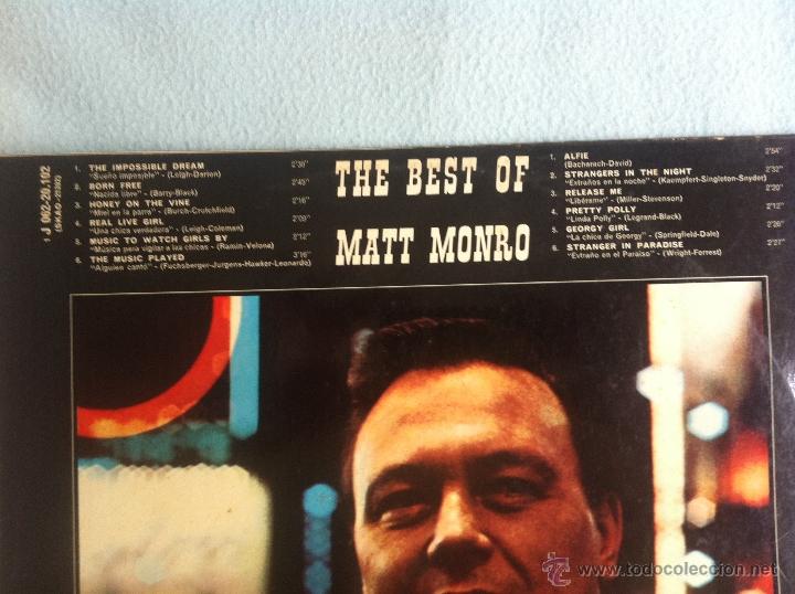 Discos de vinilo: LP MATT MONRO-THE BEST OF - Foto 2