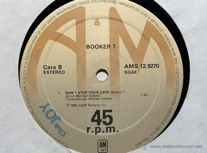 Discos de vinilo: BOOKER T. DONT STOP YOUR LOVE. MAXI. - Foto 1