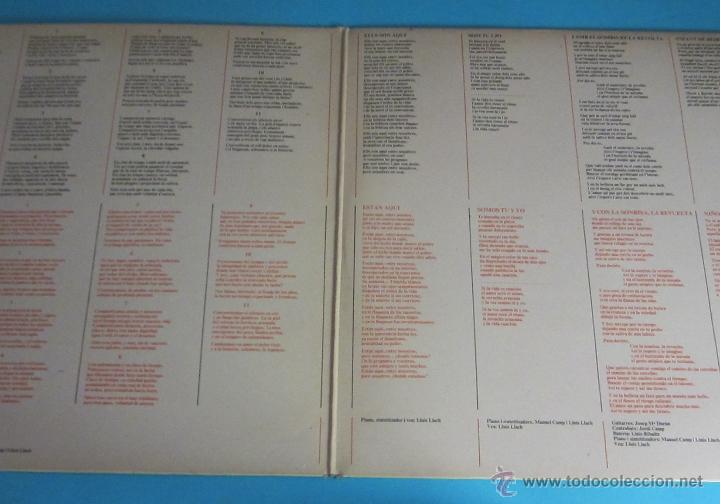 Discos de vinilo: LLUIS LLACH. I AMB EL SOMRIURE, LA REVOLTA - Foto 3