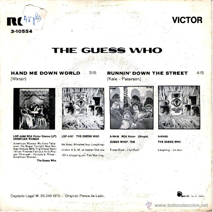 Discos de vinilo: THE GUESS WHO  HAND ME DOWN WORLD - Foto 2
