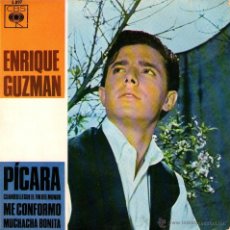 Discos de vinilo: ENRIQUE GUZMÁN - EP SINGLE VINILO 7’’ - EDITADO EN ESPAÑA - PÍCARA + 3 - CBS 1964.. Lote 46625557