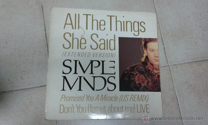 Discos de vinilo: simple minds  all the things she said - Foto 1