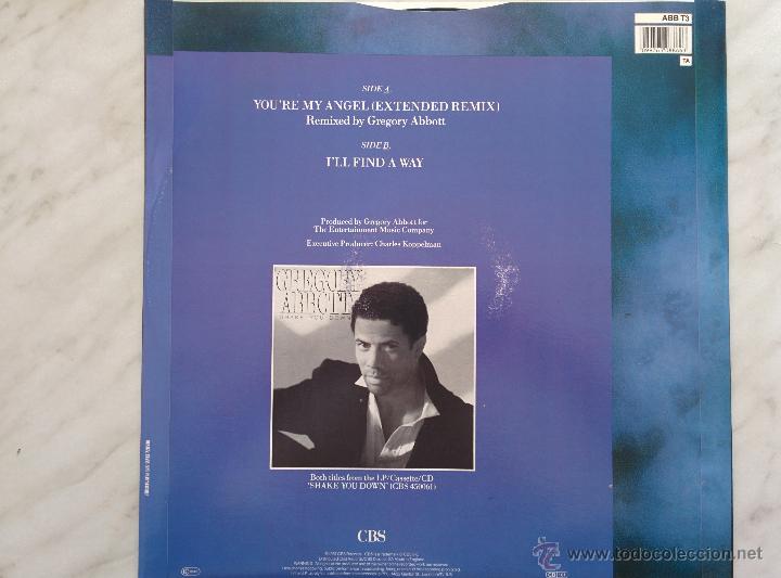 Discos de vinilo: GREGORY ABBOTT. YOURE MY ANGEL. MAXI - Foto 2