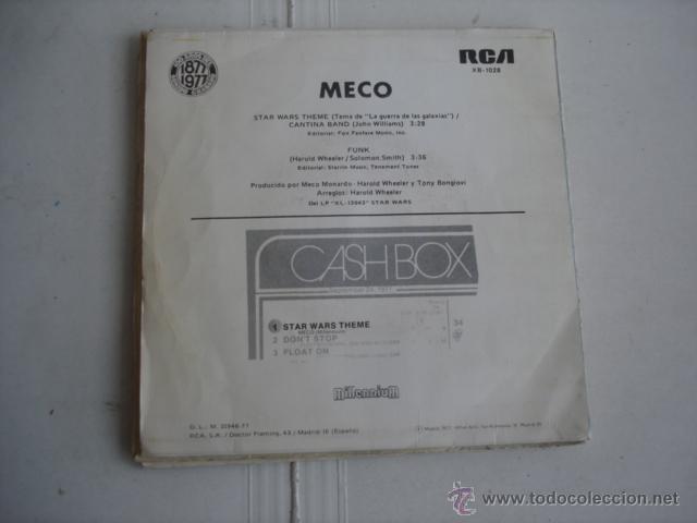 Discos de vinilo: Meco Monardo    Star Wars Theme / Cantina Bad - Foto 2
