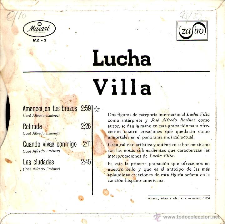 Discos de vinilo: LUCHA VILLA-AMANECER EN TUS BRAZOS - Foto 2