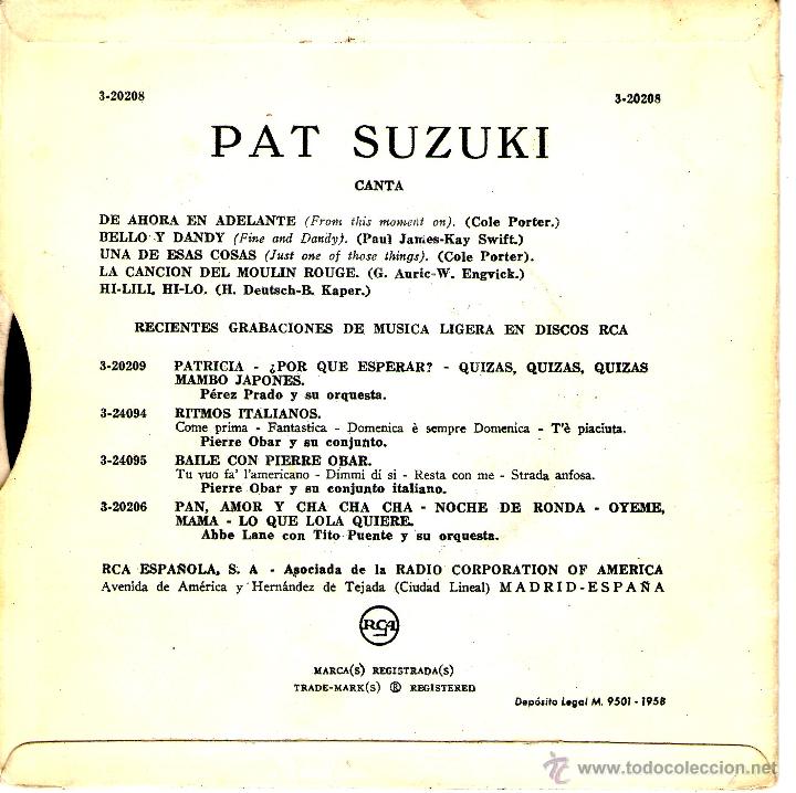 Discos de vinilo: PAT SUZUKI &ndash; DE AHORA EN ADELANTE - Foto 2