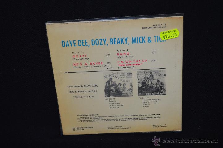 Discos de vinilo: DAVE DEE, DOZY, BEAKY, MICK & TICH +3 . EP - Foto 2