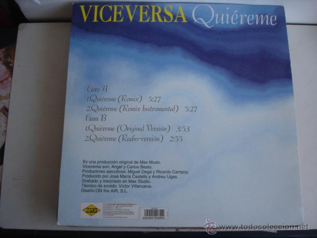 Discos de vinilo: Viceversa     Quiereme - Foto 2