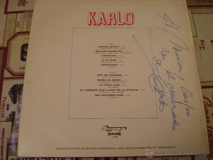 Discos de vinilo: karlo - soy de aragon - Foto 2