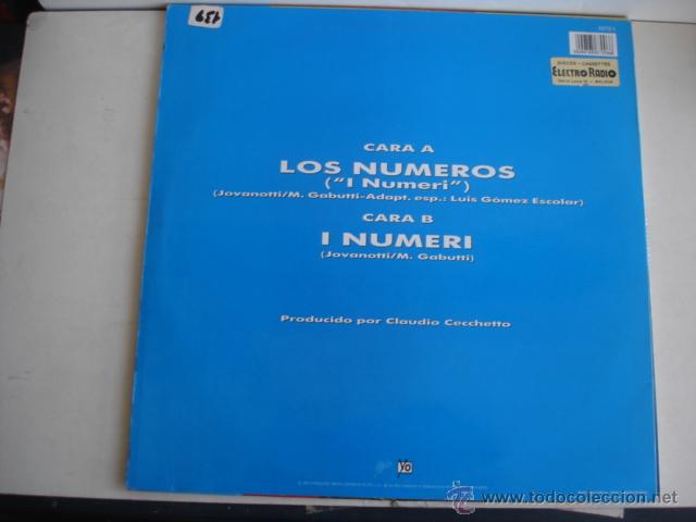 Discos de vinilo: Jovanotti      Los Numeros - Foto 2