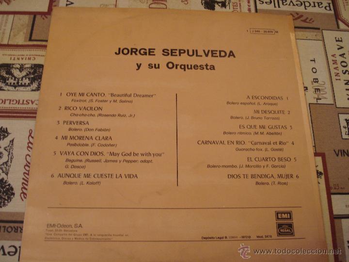 Discos de vinilo: JORGE SEPULVEDA Y SU ORQUESTA - Foto 3