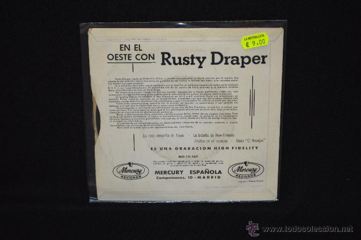 Discos de vinilo: RUSTY DRAPER EN EL OESTE - LA ROSA AMARILLA DE TEXAS + 3  EP - Foto 2