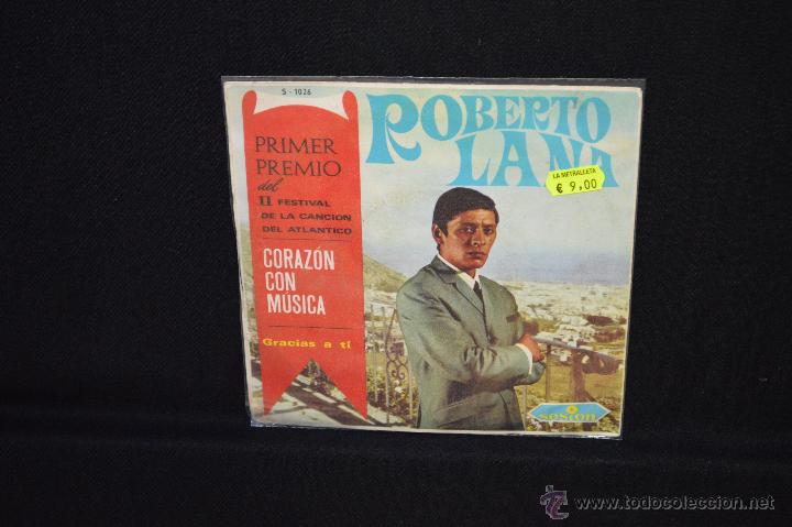 Discos de vinilo: ROBERTO LANA - CORAZON CON MUSICA +1 SINGLE - Foto 2