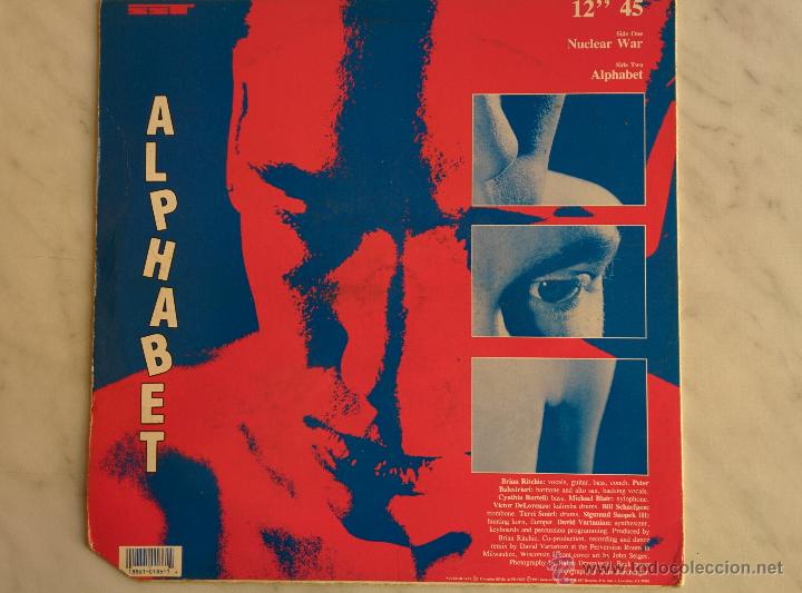 Discos de vinilo: BRIAN RITCHIE. NUCLEAR WAR/ALPHABET. MAXI 45 RPM. - Foto 2