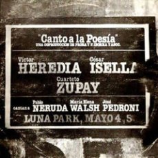 Discos de vinilo: LP ARGENTINO Y DOBLE DE VÍCTOR HEREDIA, CÉSAR ISELLA Y CUARTETO ZUPAY AÑO 1984 EN DIRECTO. Lote 46745671