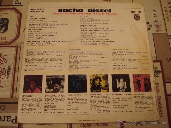 Discos de vinilo: SACHA DISTEL 10&uml; - Foto 2